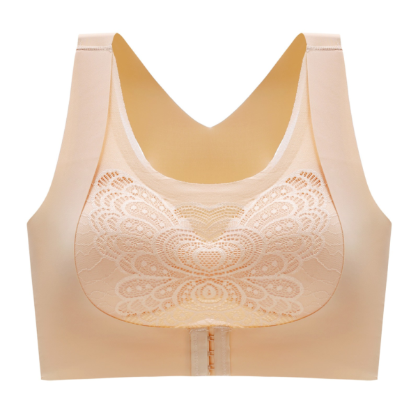 Butterfly Pattern Magic Bra Bisque front